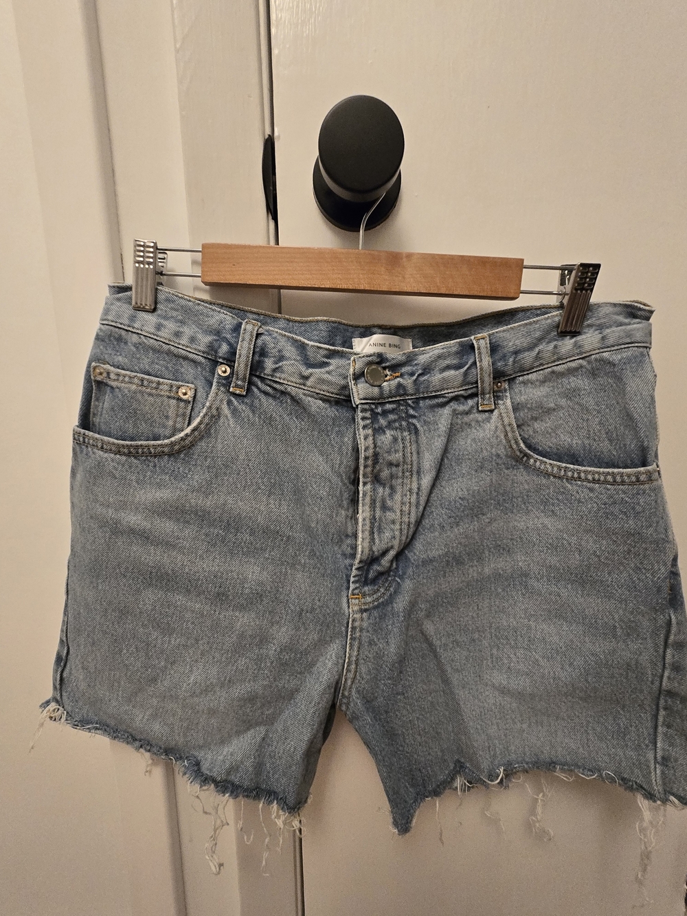 ANINE BING Denim Cutoff Shorts